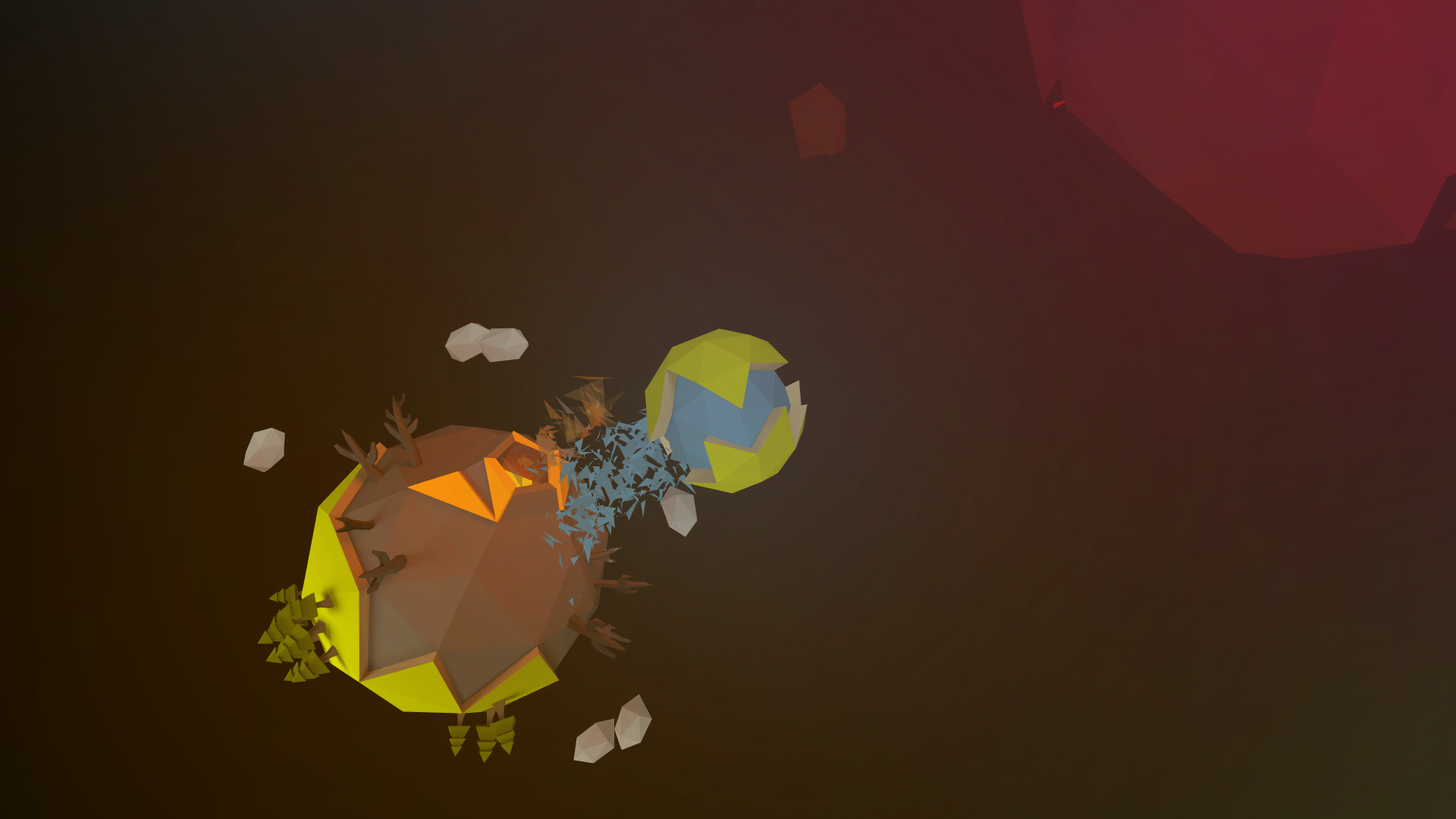Fire and ice planets puzzle.