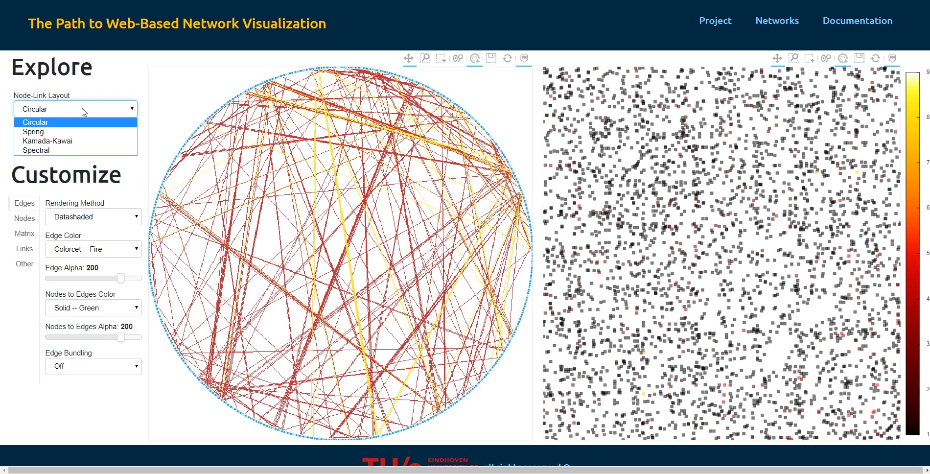 Network visualizaiton of a large network.